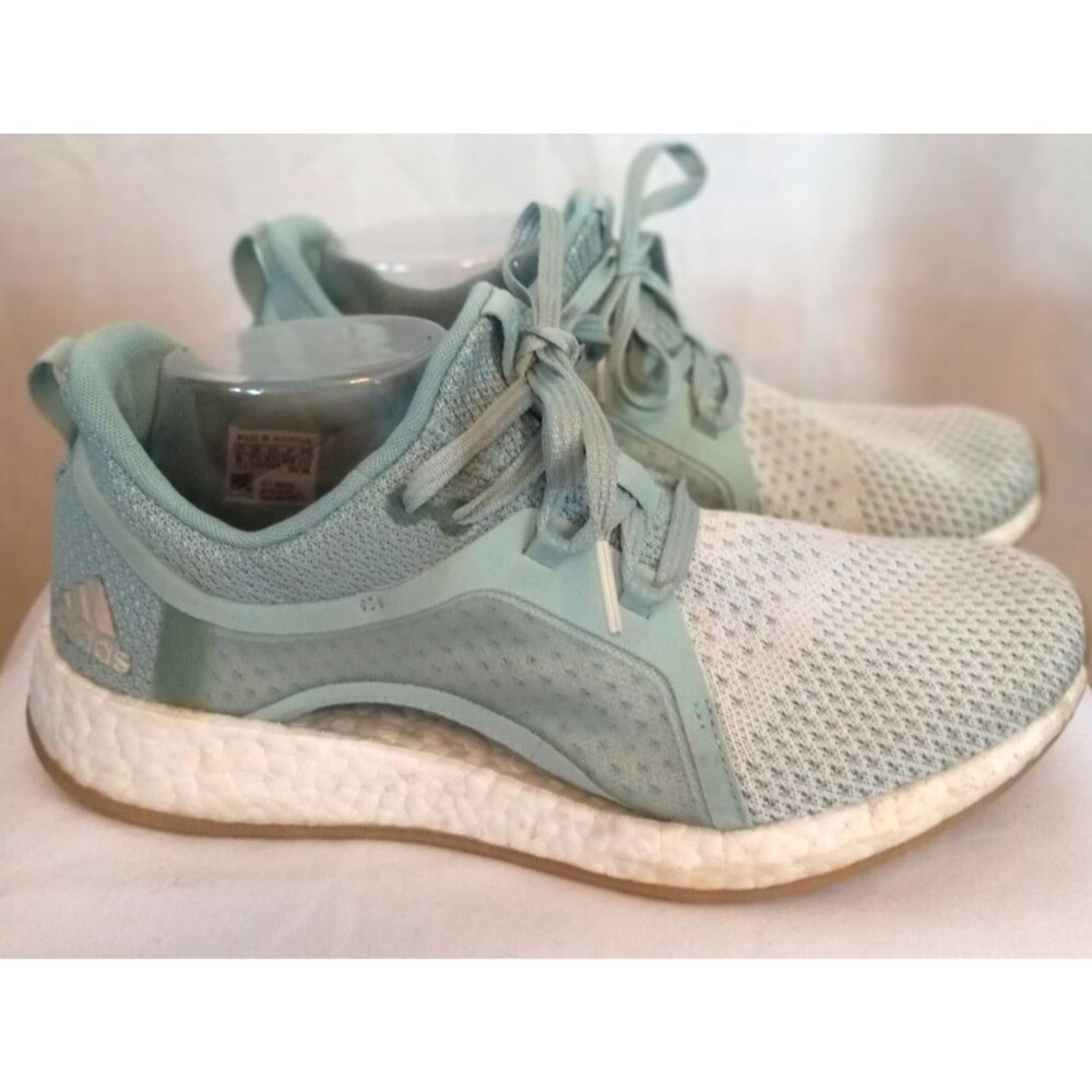 Adidas Women's Pureboost X Clima Sneakers Ash Green BB6090 Size 9